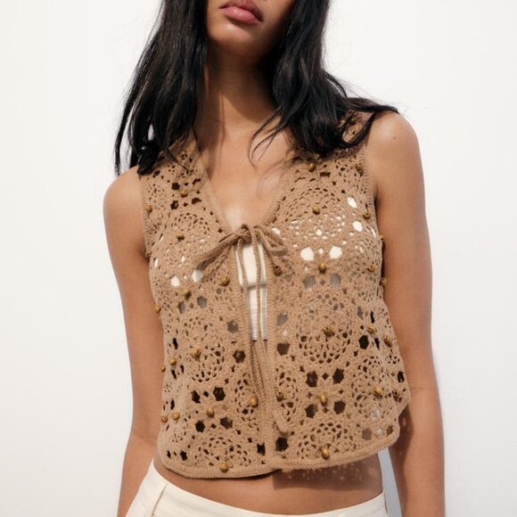 BEADED CROCHET TOP - Picture 4 of 7